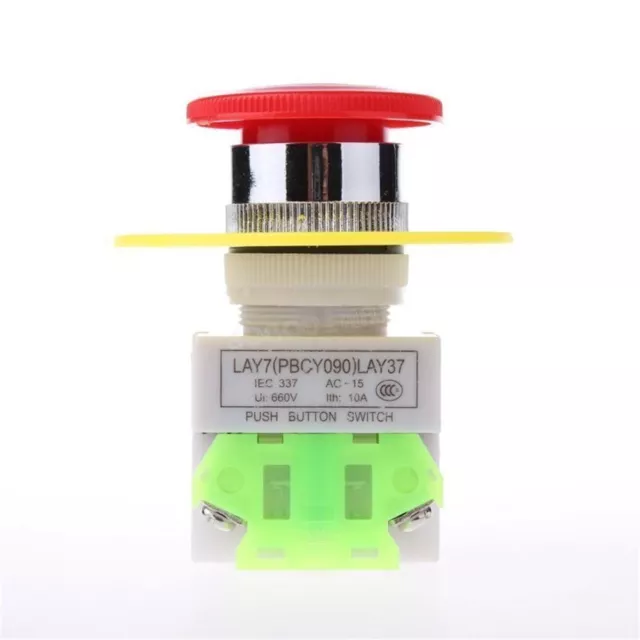 Red Mushroom Emergency Stop Push Button Switch NO / NC 22mm AC 660V 10A