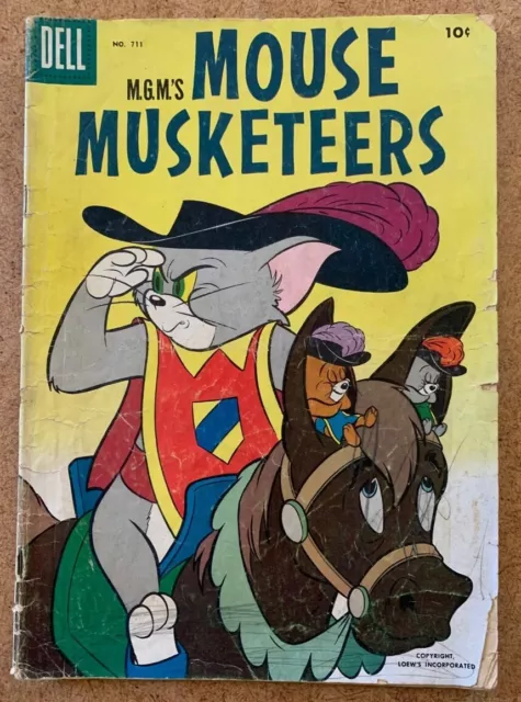 Comic - .MGM's Mouse Musketeers.   1956, No 711.  Dell Publishing 