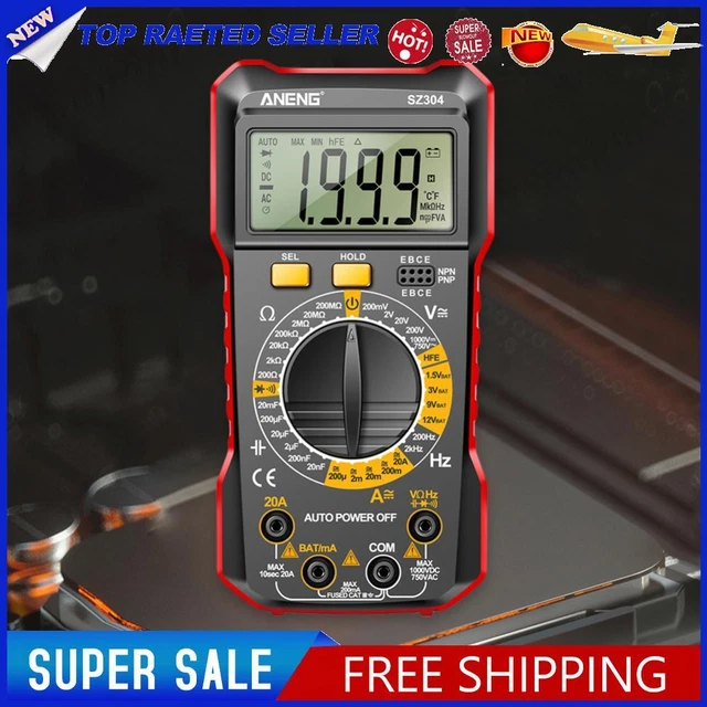 AC/DC Voltage Tester Large Screen Voltage Detector Auto-Ranging Electrical Tools