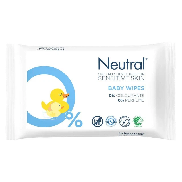 Neutral Baby Wet Wipes - 63 Pack 6" x 8 "