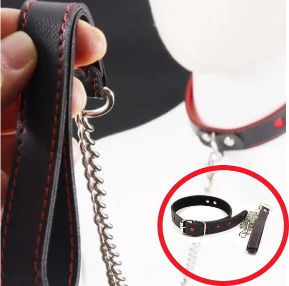 clitorial sex toys Bdsm Fetish Bondage Slave Sex Collar Leash Steel Chain Adult Game Dog chain  punish Neck Collars Sadism Sex Toys Slave Erotic Toy main image 1