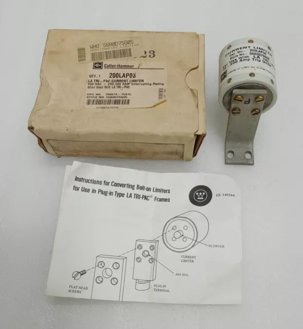 CUTLER HAMMER 200LAP08 La Tripac Actuel Limiteur Westinghouse 5680D75G05