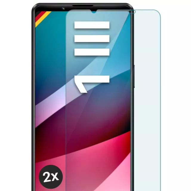 2x Echt Glas für Sony Xperia 1 III Panzerfolie Hartglas Premium Displayschutz