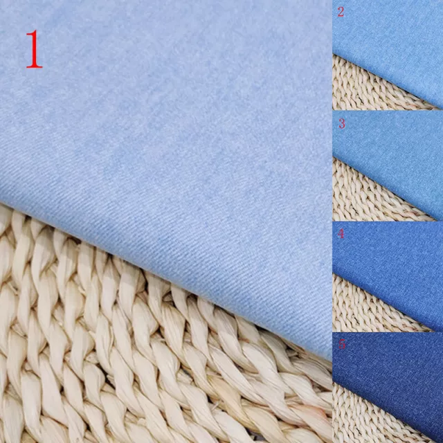 Tinta Unita Morbida Lavato Denim Tessuto Stoffa Per Jeans Fai Creazione Vestiti