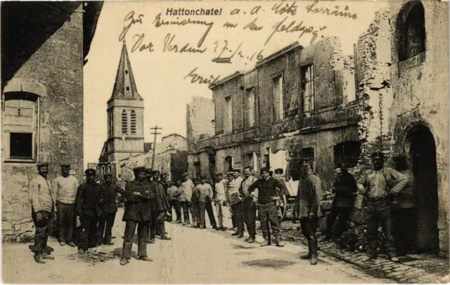 CPA Vigneulles-les-Hattonchatel - Rue - Ruines - Soldiers (1036955)