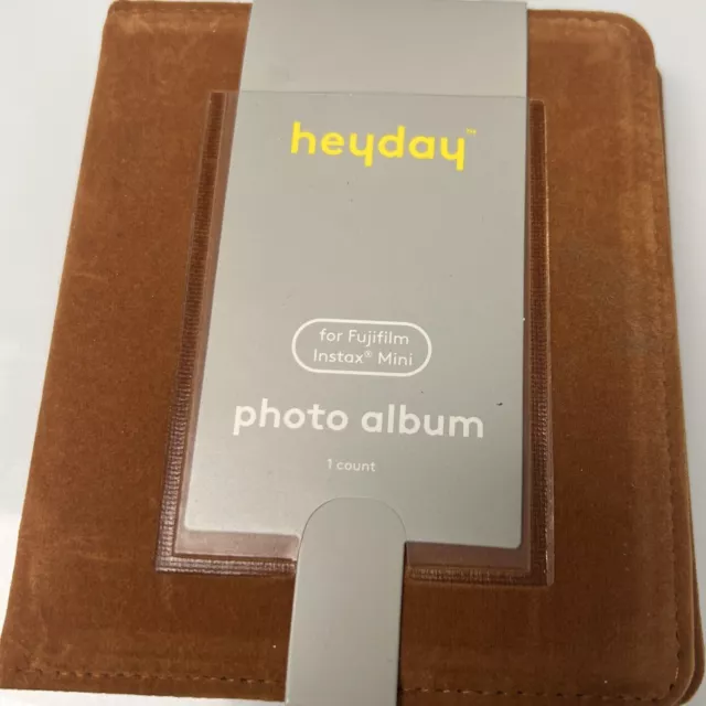 Heyday Photo Album For Fujifilm Instax Mini Brown Holds 64 Mini Photos