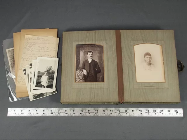 Late 1800's Photo Album Cabinet Cards Cotnam Family Norwalk Des Moines Iowa IA