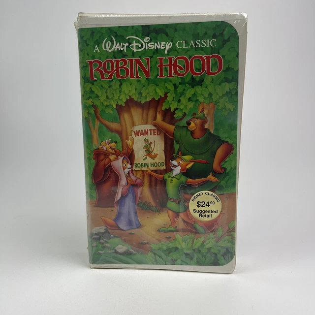 ROBIN HOOD WALT Disney Black Diamond Classic VHS 1189 Clamshell Sealed robin-hood-walt-disney-black-diamond-classic-vhs-1189-clamshell-sealed