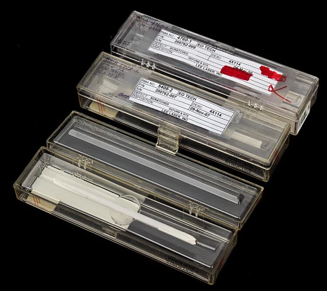 3x Northrop Grumman ND:YAG 4mm x 114mm Laser Cavity Pump Lamp Crystal Rod PARTS
