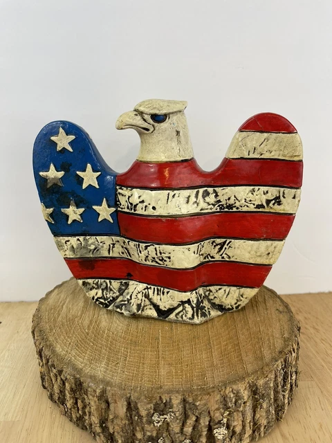 Fitz And Floyd 1970’s American Bald Eagle Flag Body Bank Japan Vintage
