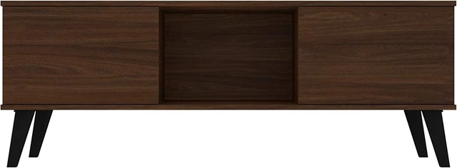 Manhattan Comfort Doyers Mid-Century Modern Living Room TV Stand, Brown