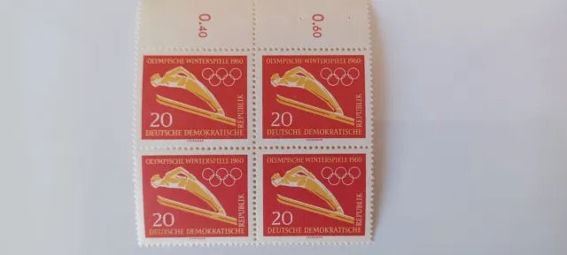 Briefmarken DDR 1960 MI 748  Olympische Winterspiele 20 Ski  postfrisch