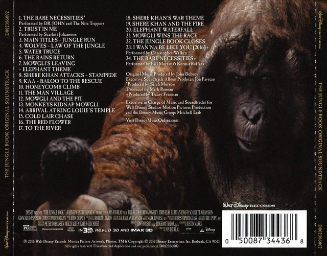 JOHN DEBNEY - The Jungle Book [2016] [Original Motion Picture ...