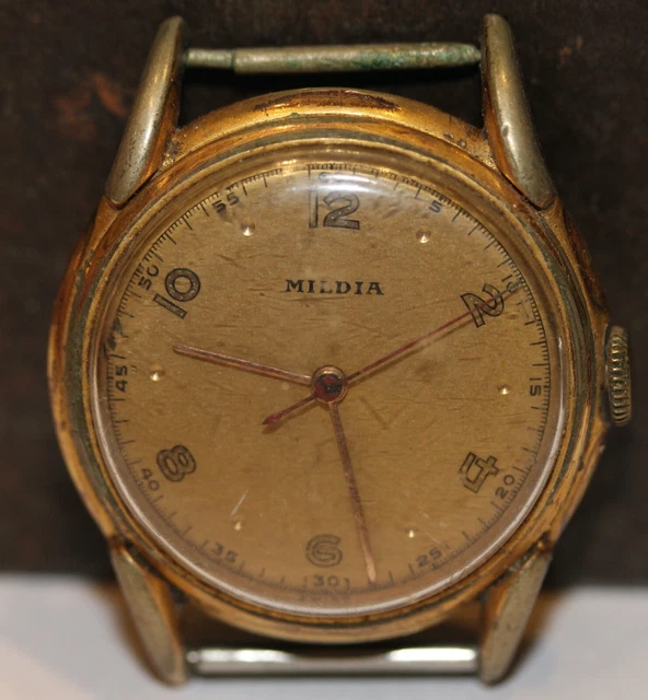 Montre Bracelet Homme Mildia - Mécanique Vintage - Ne Tourne Pas - Pièce Déco