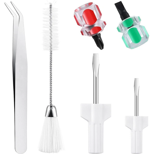 6 Pieces Sewing Machine Cleaning Kit Includes Tweezers Headed Lint Brush Sc H1W9