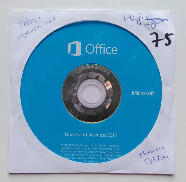 Supporto dati Microsoft Office 2013 Home and Business OEM versione completa DVD tedesco