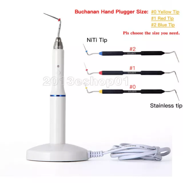 Dental Wireless Gutta Percha Obturation System Endo Heated Pen /  0 #1 #2