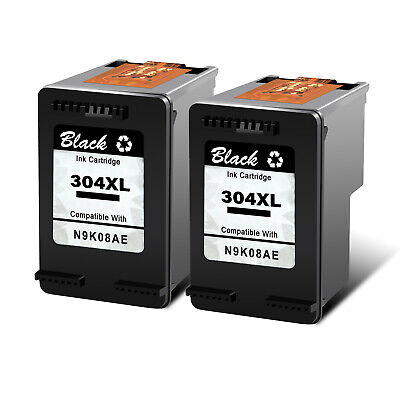 2x Black Ink Cartridge FOR HP 304XL 304 XL DeskJet 3730 3732 3733 3735 3750 3760