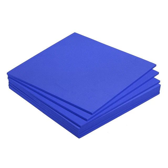 EVA Schaumstoffblätter blau 9,8 Zoll x 9,8 Zoll 5 mm dick Handwerk Schaumstoffblätter 8er Pack