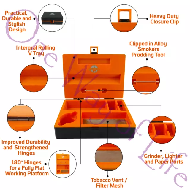 NEW VERSION - v3 Cheeky One Smokers Club - Large Rolling Station Organiser Box