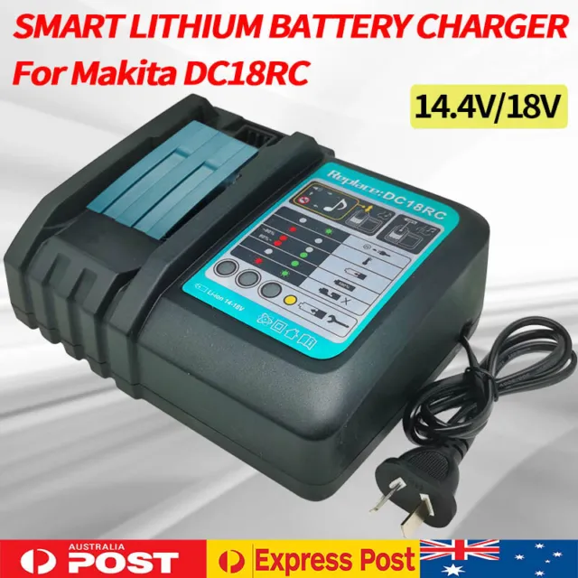 Rapid Fast Lithium-Ion Battery Charger For Makita DC18RC BL1830 BL1840 BL1850
