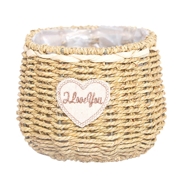 Seagrass Plant Basket Seagrass Plant Pot Straw Flower Basket Plants Pots Rattan