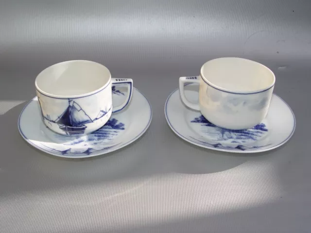 2x Sammelgedeck 2tlg, Kaffeetasse, Pseudomarken  Art Deco  um 1920