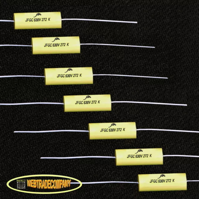 Kondensator axial 2700pF 2,7nF 630V z.B. für Radio Wega 232 Tube Amp u.a. 7 Stk!