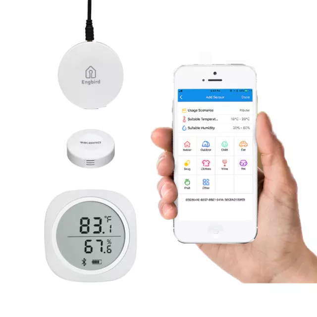 INKBIRD BLUETOOTH TEMP Humidity Sensor Digital Data Logger Thermometer ...