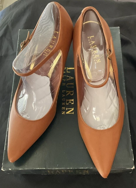 Lauren Ralph Lauren Shoes Sage-Pm-Drs Polo Tan Burnished Vachette Size 8.5 B