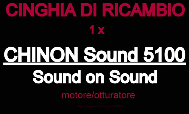 ★CINGHIA DI RICAMBIO MOTORE 1 x PROIETTORE SUPER 8 mm CHINON sound 5100★