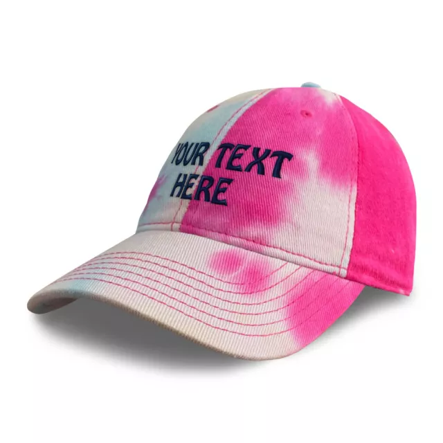 Custom Embroidered Tie Dye Color Hat Personalized Soft Baseball Cap