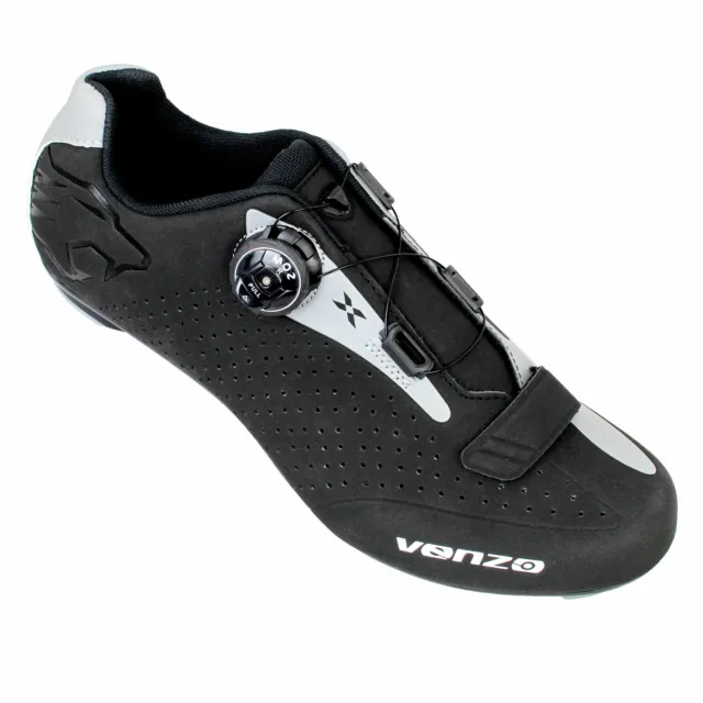 Venzo Cycling Bicycle Road Bike Shoes Men - Compatible Shimao Look System