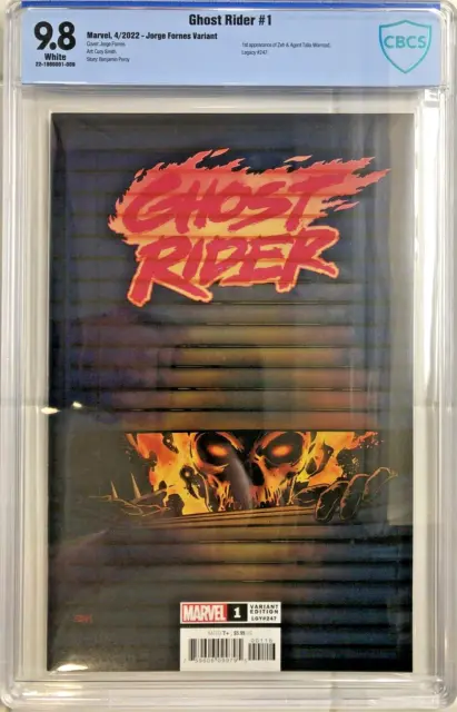 Ghost Rider #1 Cbcs 9.8 Fornes Window Shades Variant Marvel 2022