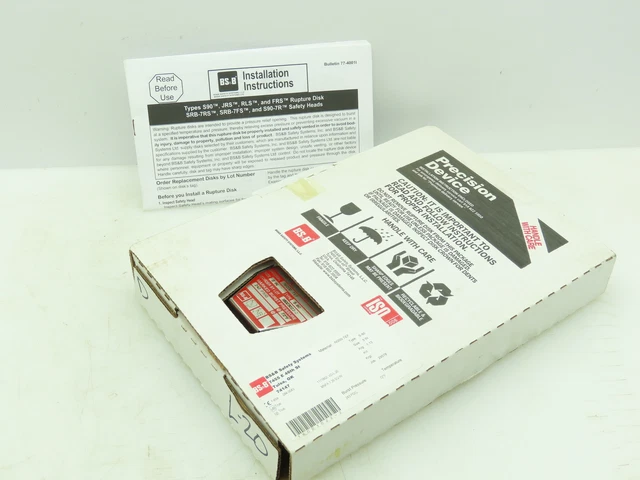 BS&B Safety Systems 1171862; VD-L-20 Rupture Disk 3" Type S-90 243 PSIG @ 72°F