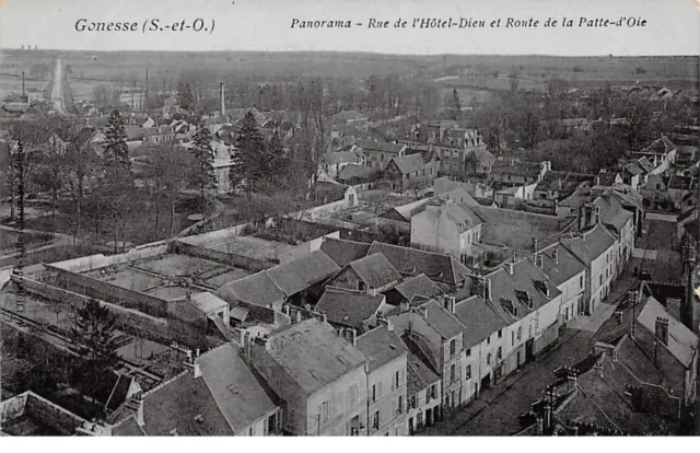 95 - n°75603 - GONESSE - Panorama - Rue de l'Hôtel-Dieu et Route de la Patte-