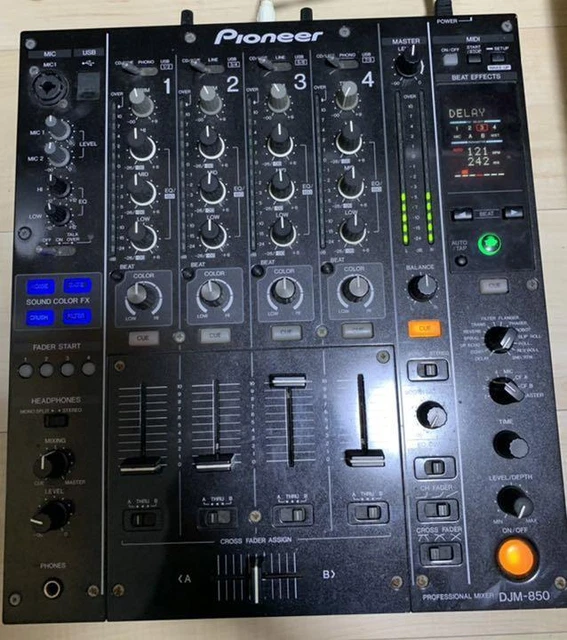 Pioneer DJM-850 DJ MIXER BEAT COLOR FX 2012s power cable USB black used