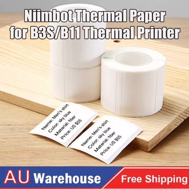 Niimbot White Blank Thermal Printing Paper Roll Barcode Price Label Paper Roll