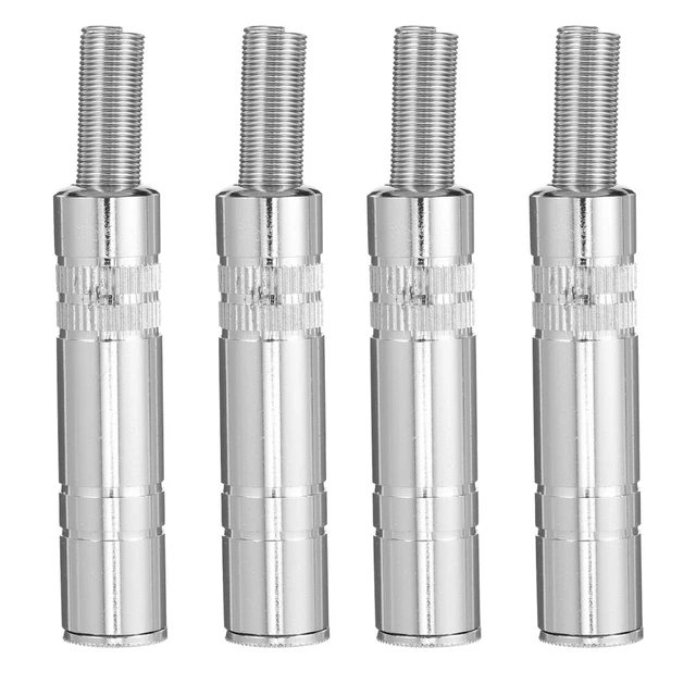 Conector de audio hembra de 4 piezas de 1/4 de pulgada para cable de conexión de altavoz de micrófono