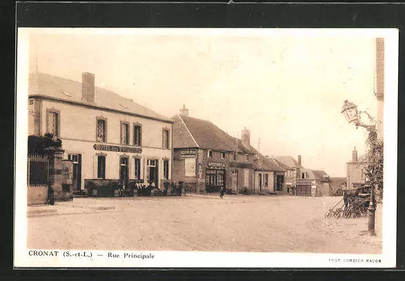 CPA Cronat, Rue Principale, vue de la rue