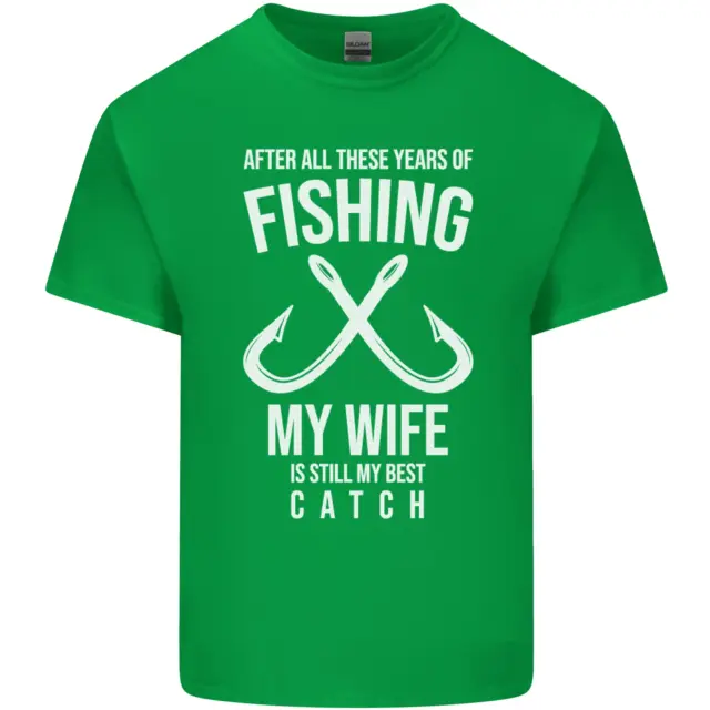 T-shirt da uomo in cotone moglie Best Catch divertente pesca pescatore pescatore 11