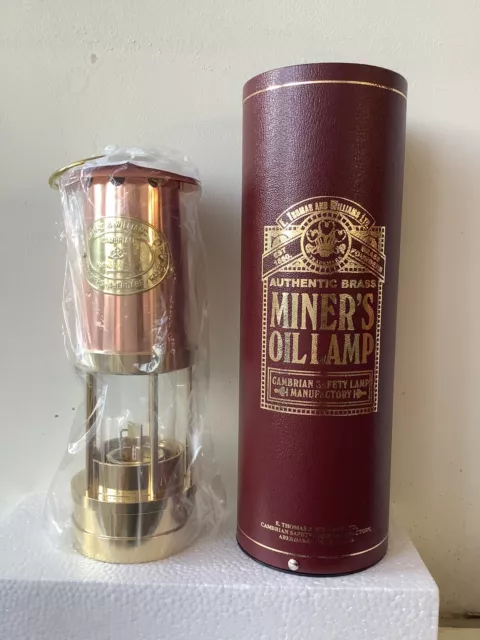 Miners Lamp. Thomas & Williams Full size Lamp Copper Bonnet  (New)