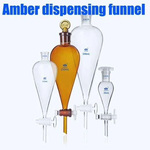 LABORATORY DISPENSING FUNNEL PTFE Glassware Chemistry 601000ML