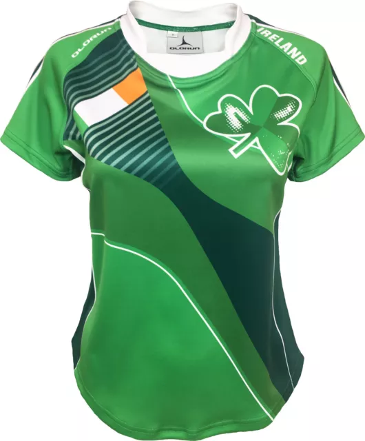 Olorun Ireland Home Nations Ladies Exofit Sublimated Rugby Shirt 08-12