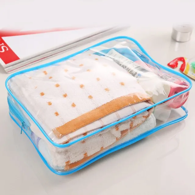 Clear Toiletry Bag Travel Makeup Cosmetic Bag PVC Toiletries Cosmetic Pouch .