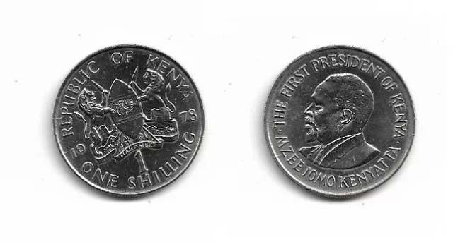 M20 . Kenya . 1 Shilling . 1978 .