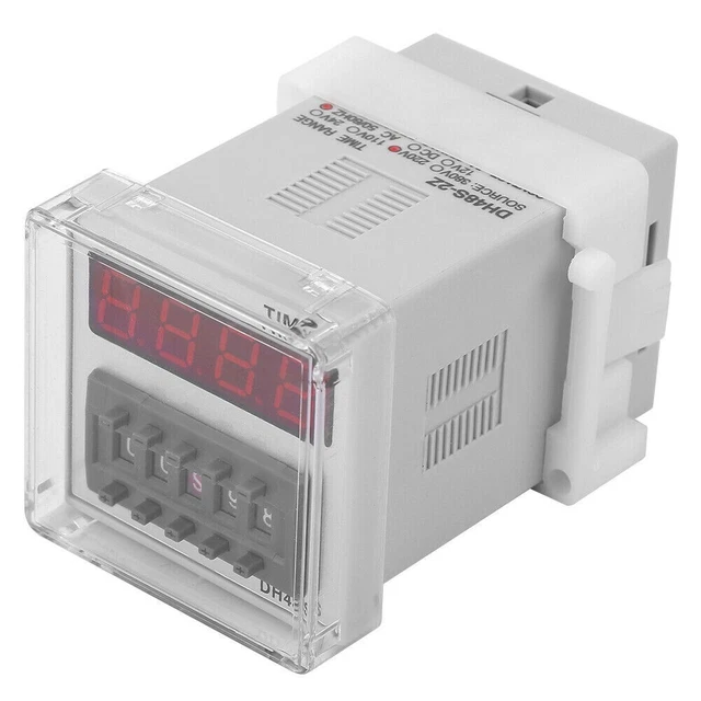 Relè Timer GRT8-A1 A Ritardo Accensione - Per Guida DIN, 12-240V AC/DC, Intervallo 0.1s-10 Giorni