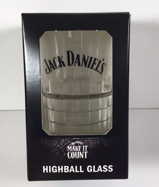 Jack Daniels Highball Glass  Long Drink  12.5cm tall  New & Boxed  Promotion