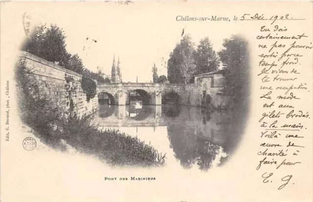 CPA 51 MILONS SUR MARNE MARINERS BRIDGE (Back Undivided)