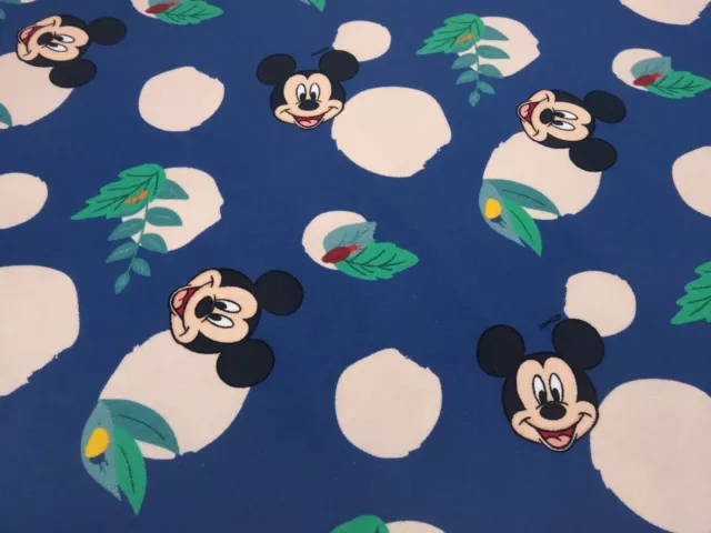 Stoff Baumwolle Jersey Disney Micky Maus Punkte blau nude grün bunt Kinderstoff